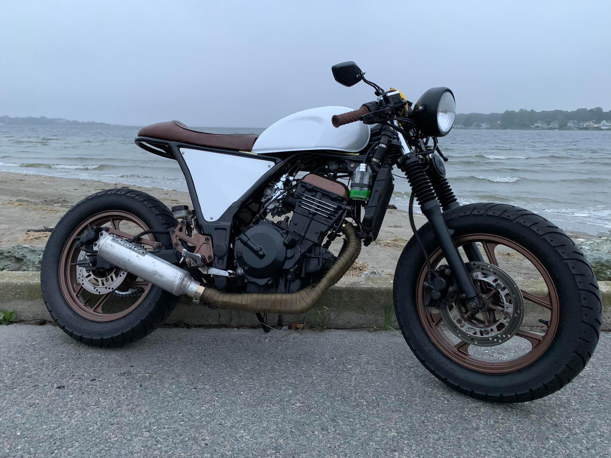 Cafe racer by the water