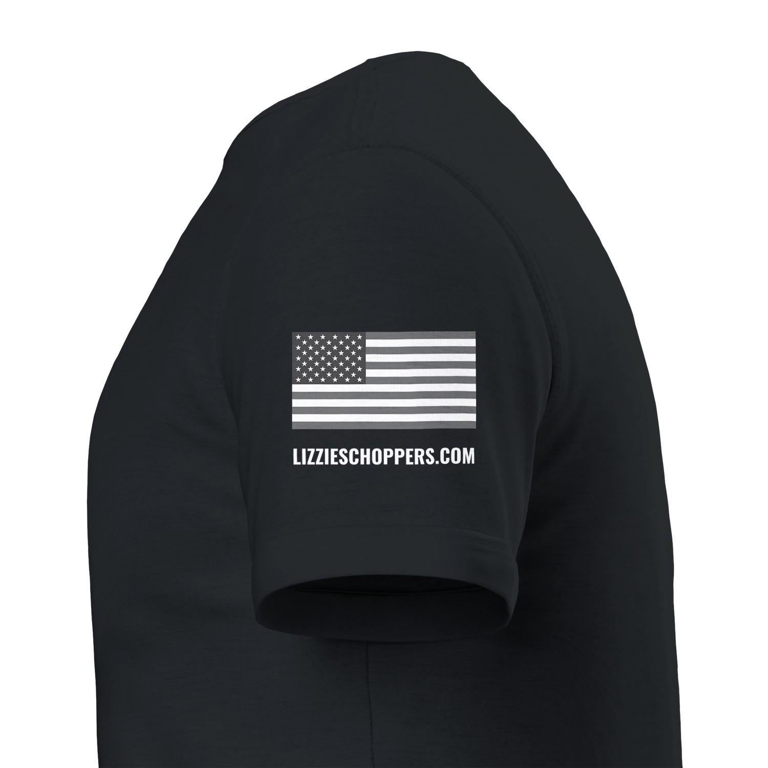 Side view showing the sleeve flag detail